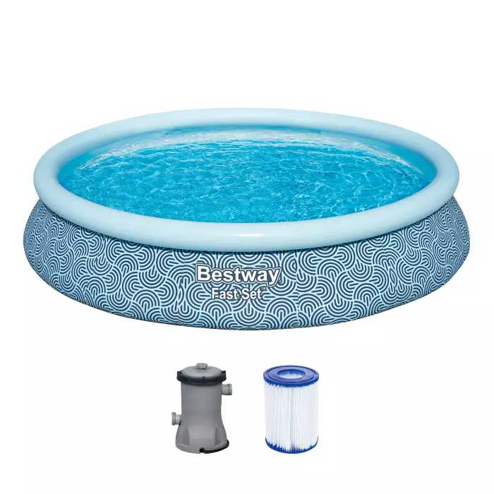 Бассейн Fast Set 457х84см, 9677л, фил.-насос 2006л/ч, Bestway, 57313 BW